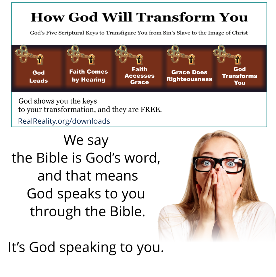 We say the Bible is God’s word, and that means the Bible is one of the ways God speaks to you.