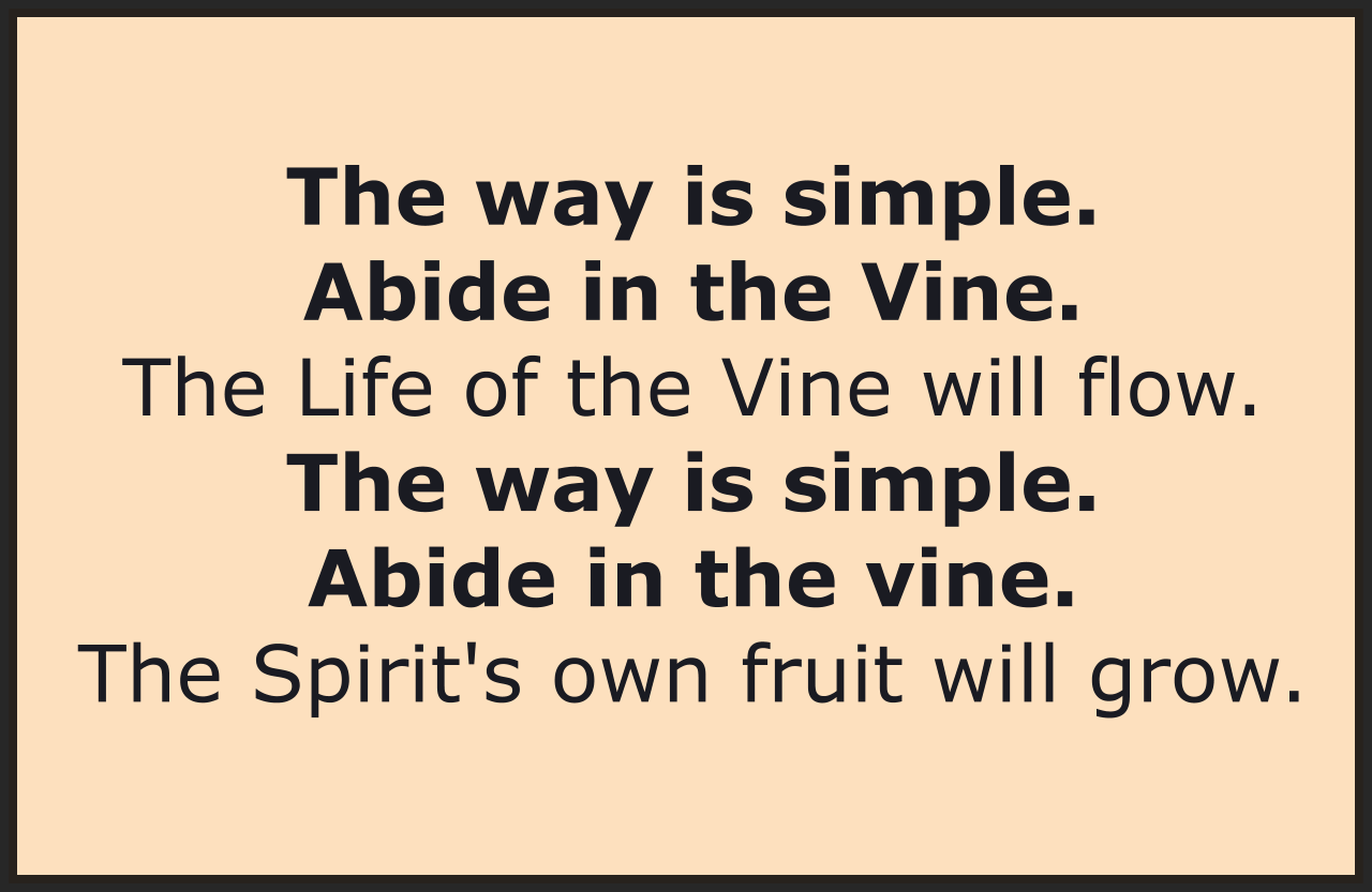 The Way Is Simple