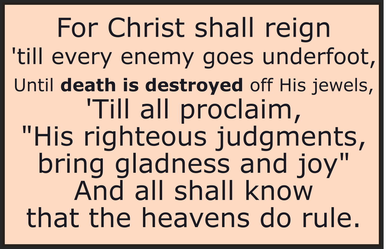 For Christ Shall Reign