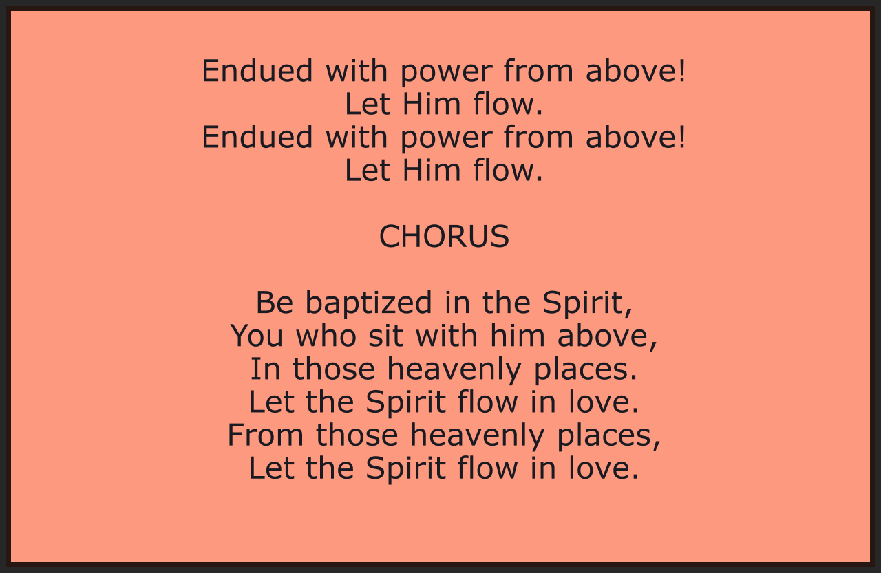 BE BAPTIZED IN THE SPIRIT on Free Gospel Music