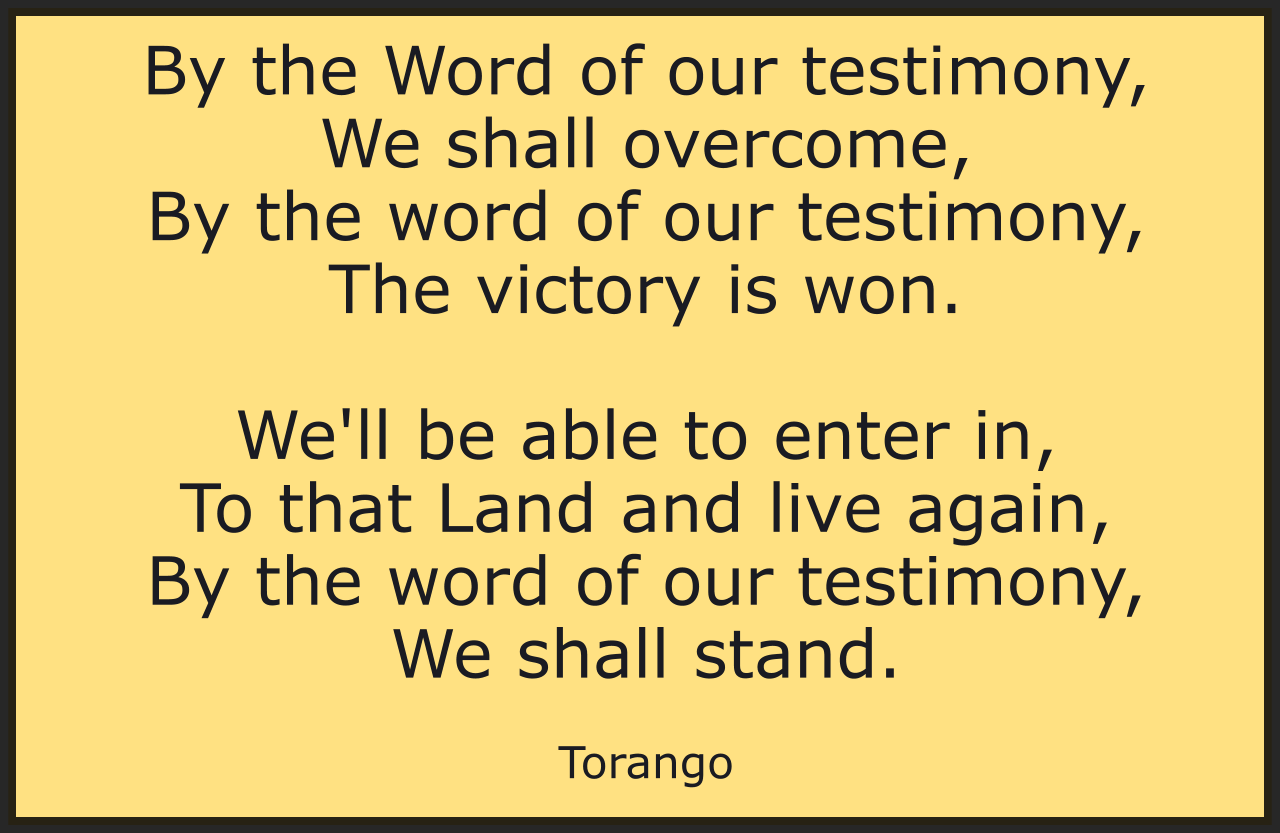 By The Word Of Our Testimony