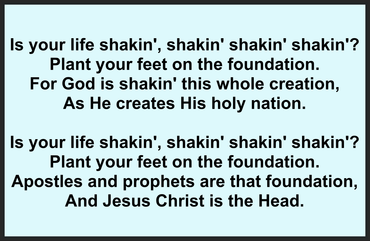 IS YOUR LIFE SHAKIN'?
