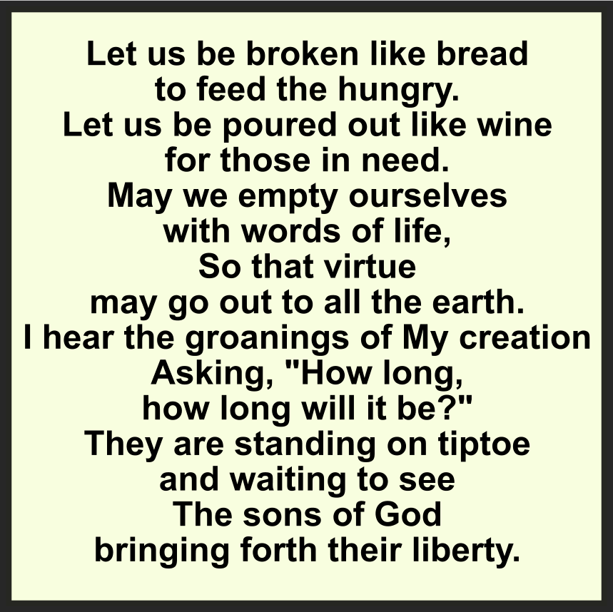 LET US BE BROKEN LIKE BREAD