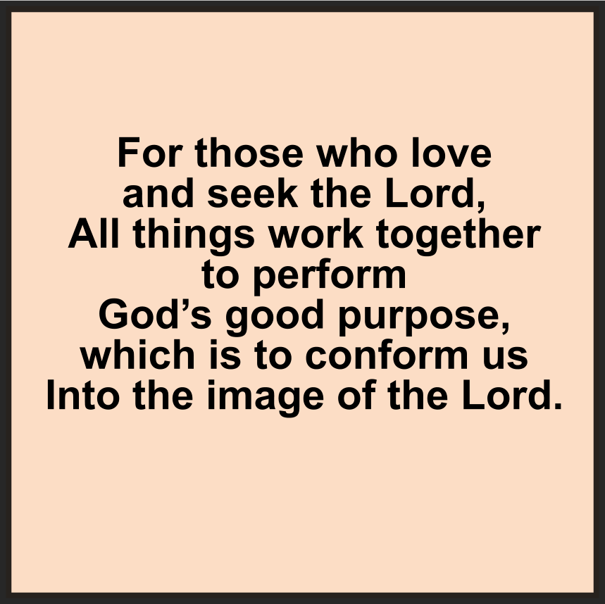 ROMANS 8 For those who love and seek the Lord