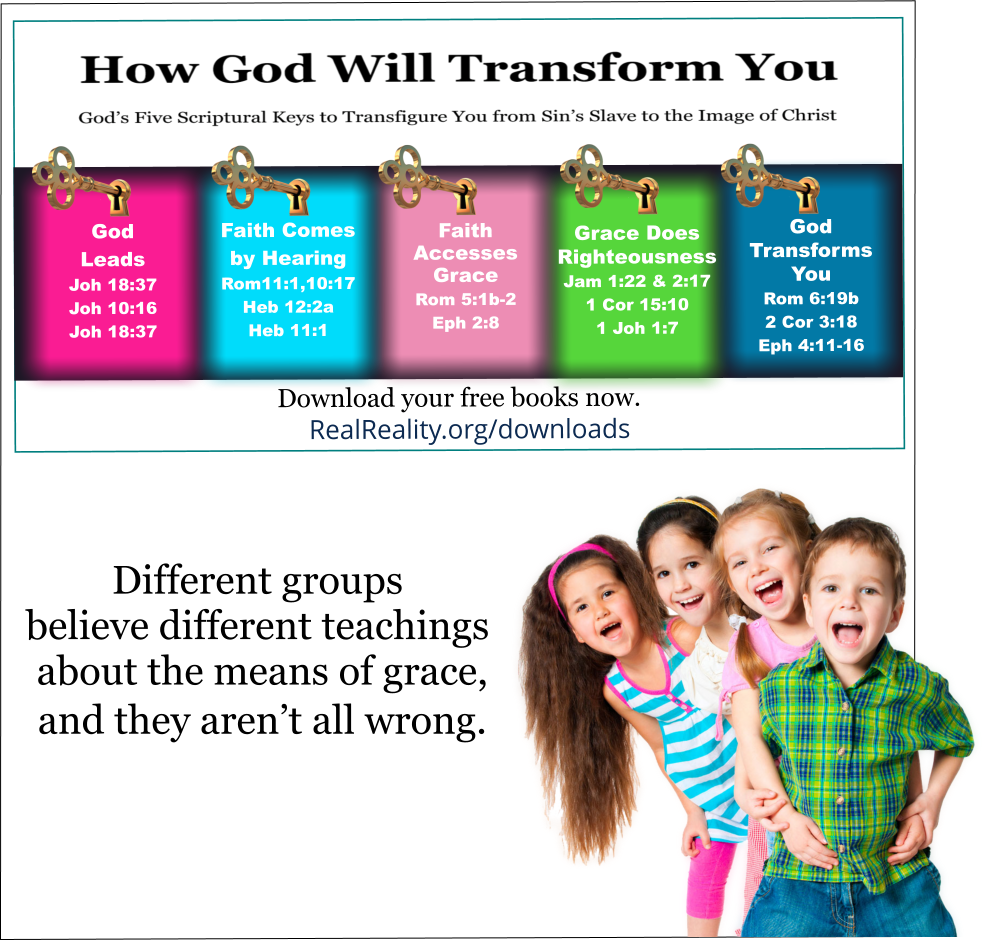 Different groups believe different teachings about the means of grace.
