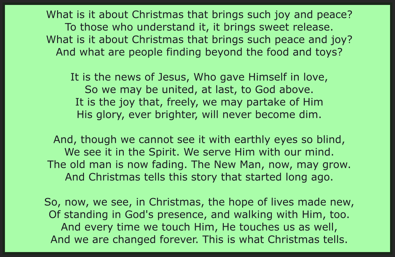 What Is It About Christmas?