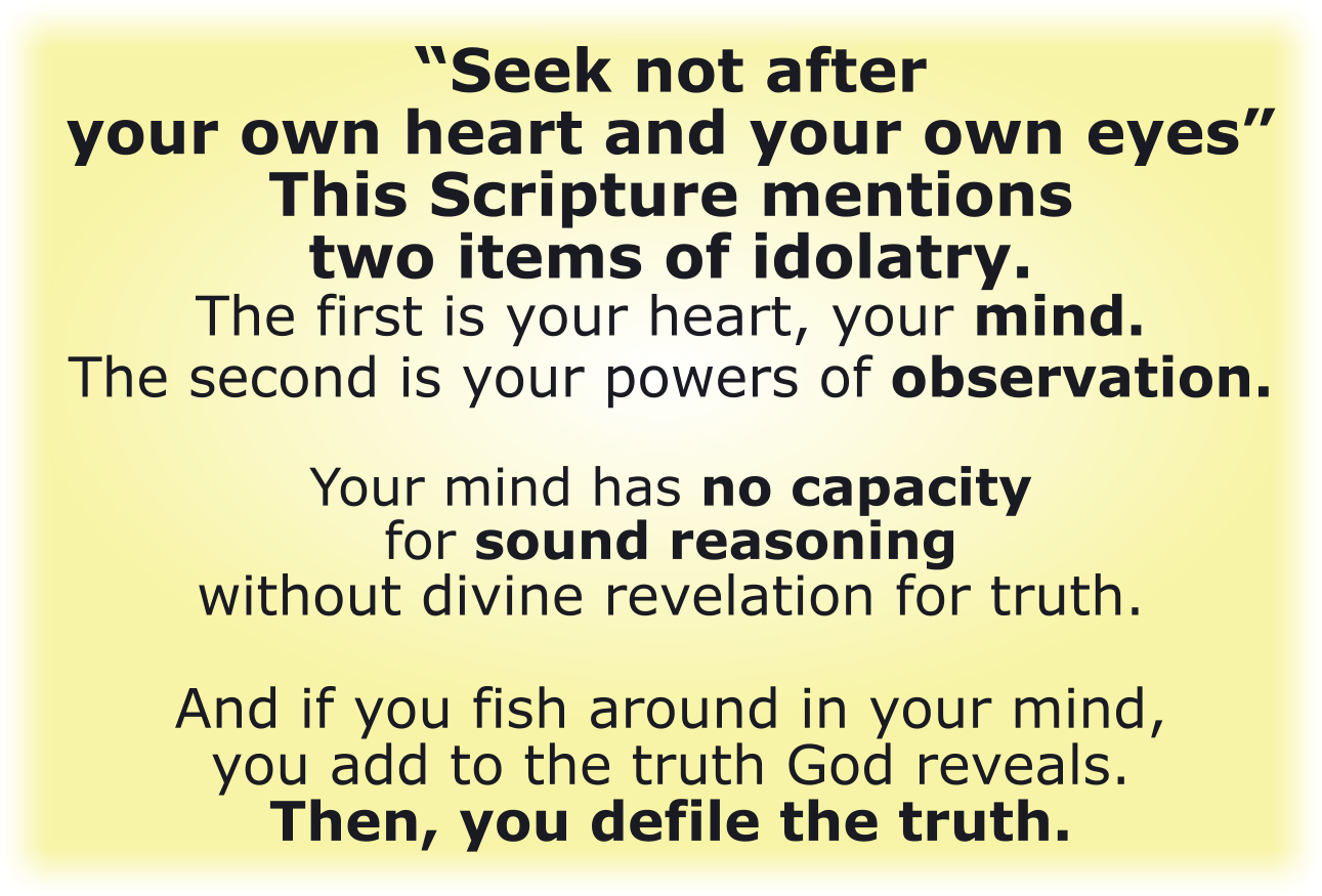 Seek not after your own heart and your own eyes