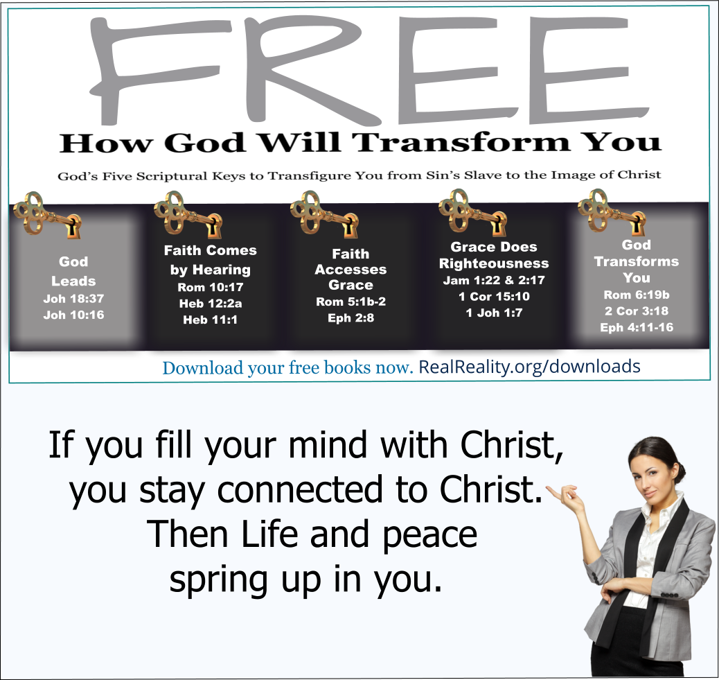 If you stay connected to Christ, His Life and peace will spring up in you.