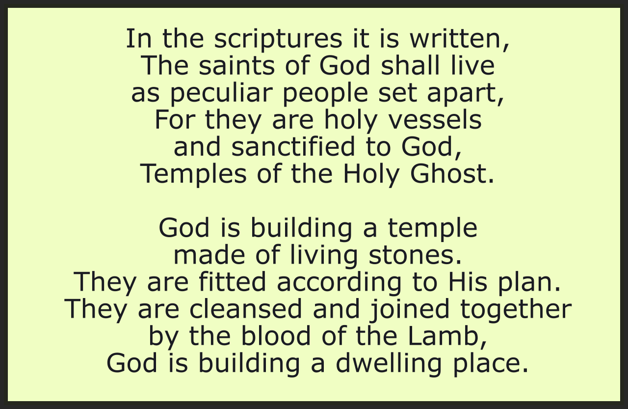 GOD IS BUILDING A TEMPLE