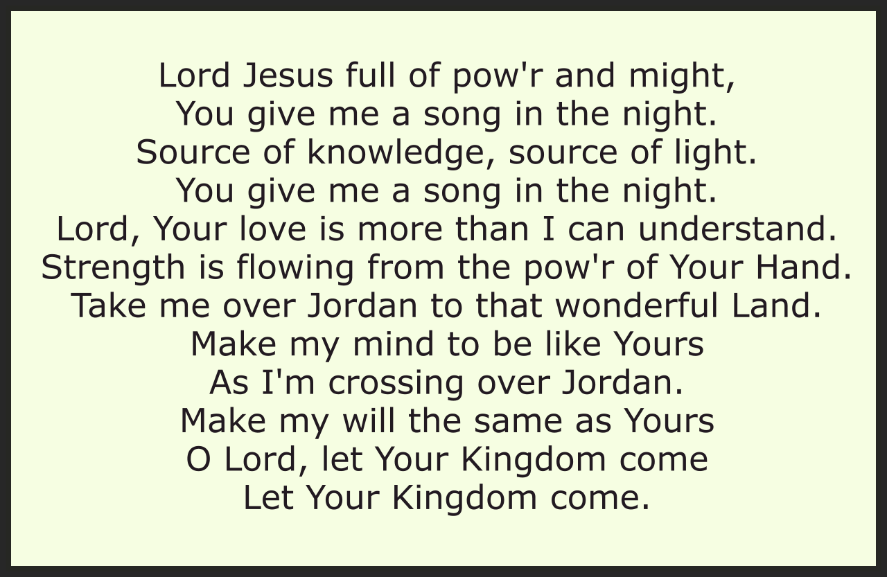 SONG IN THE NIGHT