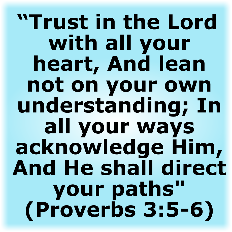 TRUST THE LORD, NOT YOUR MIND