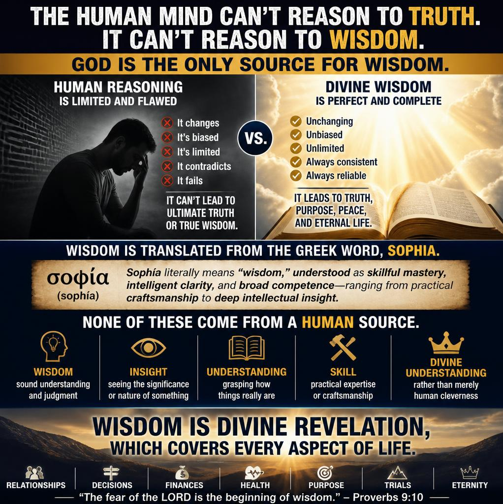 God is the only Source for wisdom