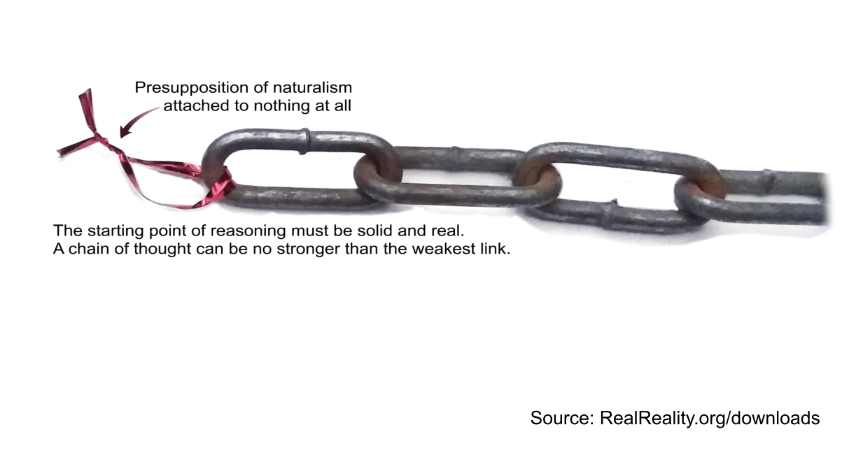 The presupposition of naturalism is attached to nothing at all.