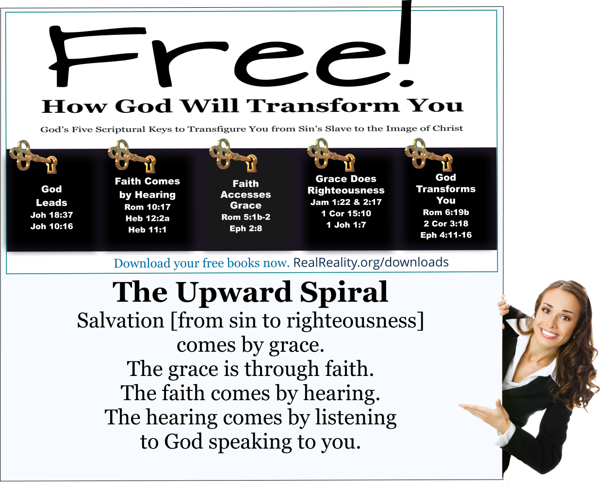 Salvation [from sin to righteousness] by grace. The grace through faith. Faith by hearing. Hearing by listening to God speaking to you.