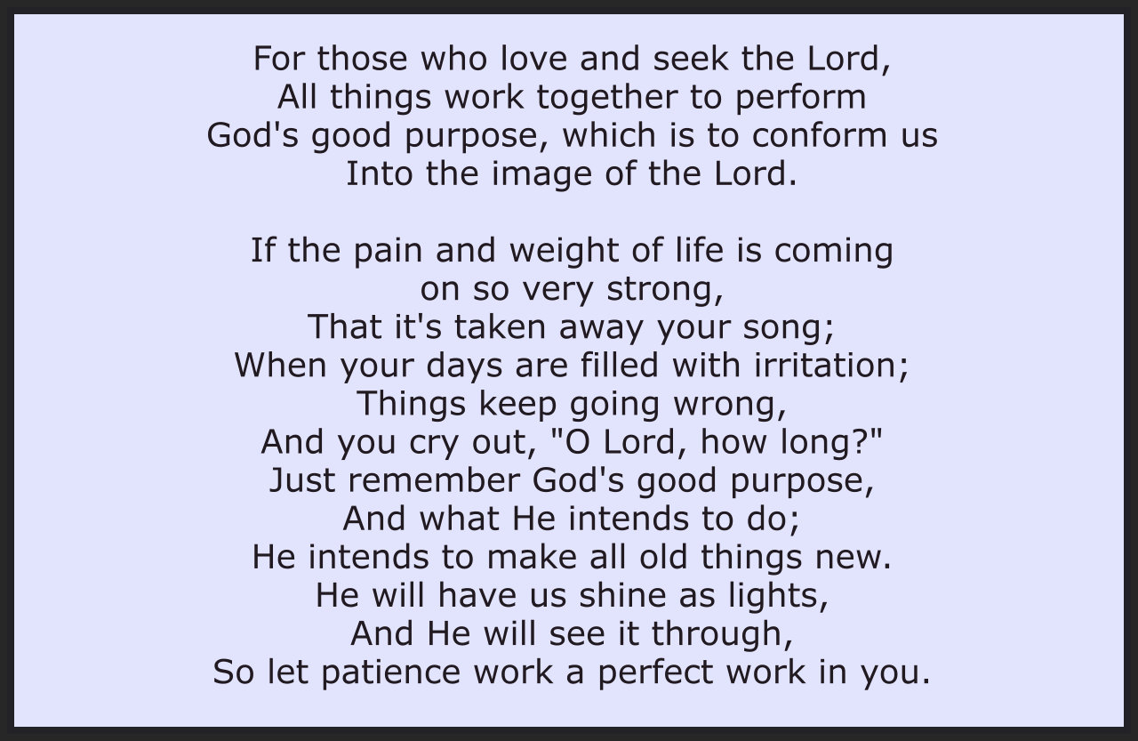 ROMANS 8:28 Song