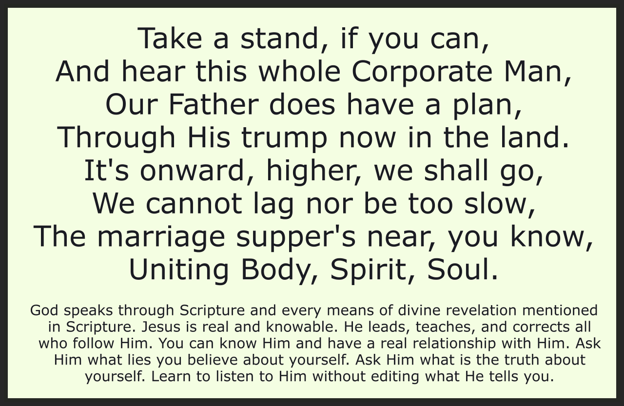 TAKE A STAND IF YOU CAN