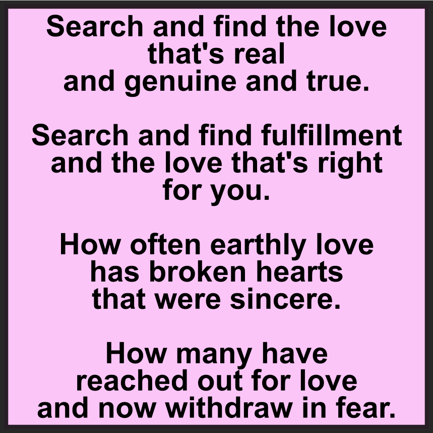 Search And Find The Love That's Real