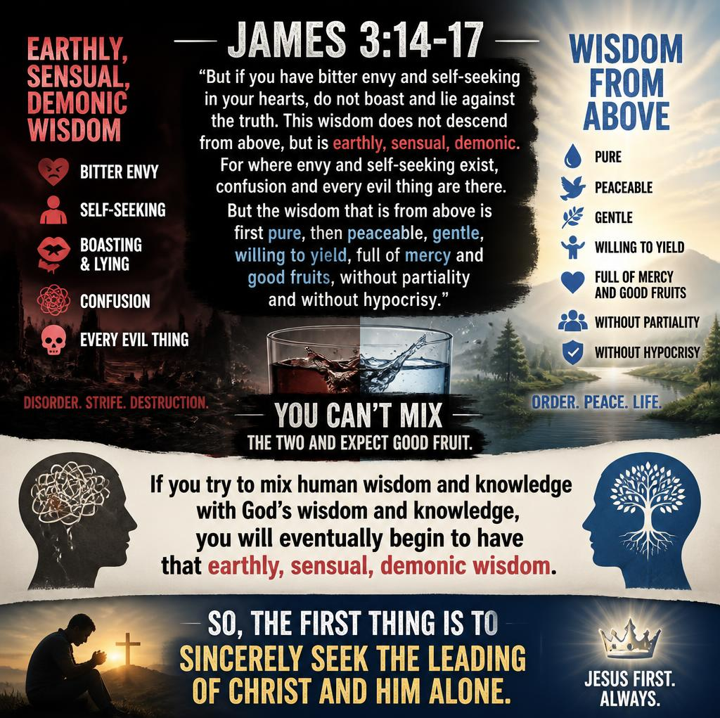 DON'T MIX HUMAN WISDOM AND KNOWLEDGE WITH GOD'S WISDOM AND KNOWLEDGE
