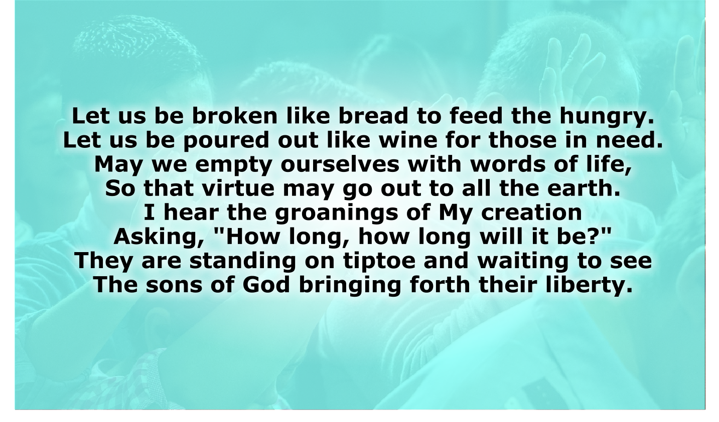 LET US BE BROKEN LIKE BREAD