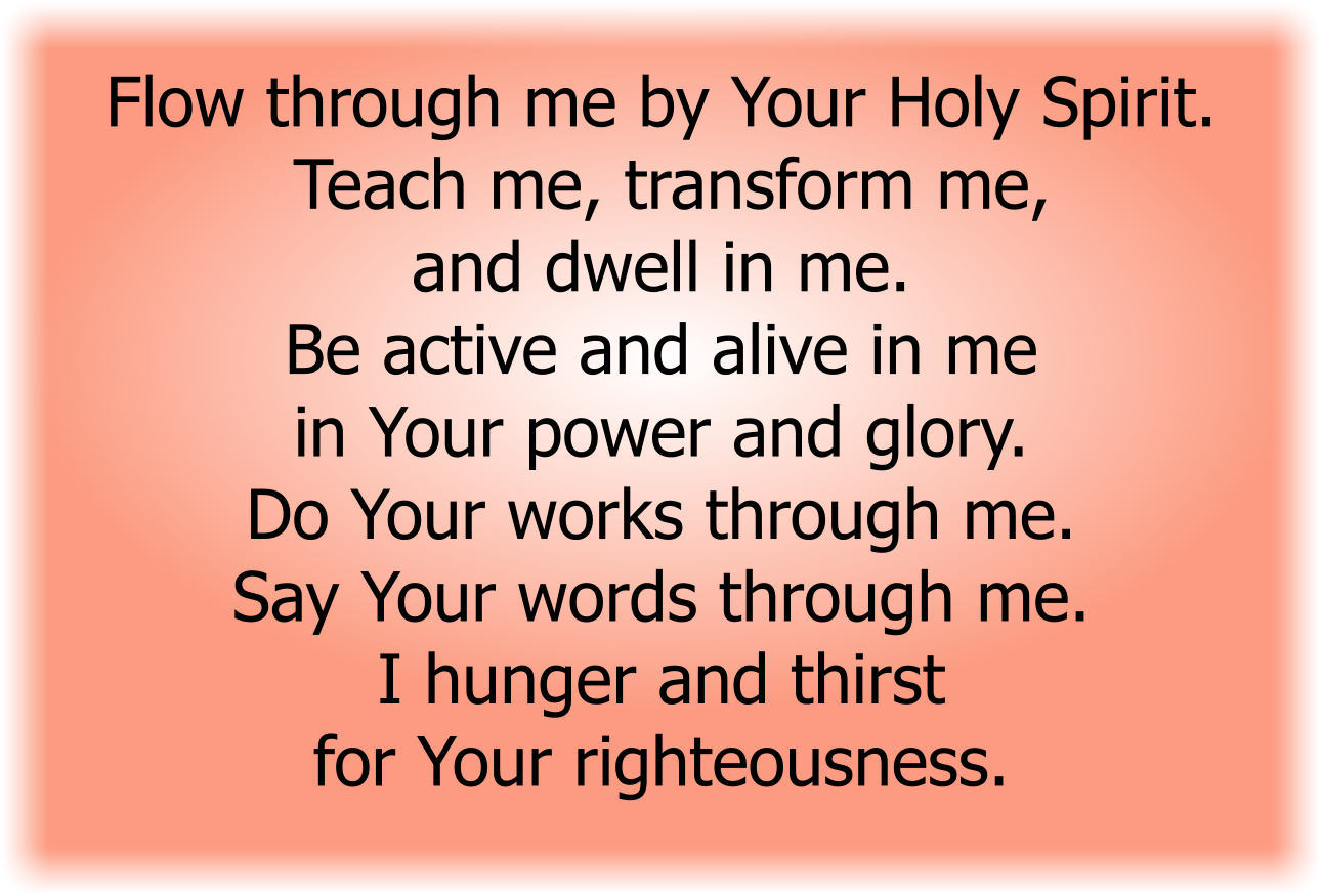 Lord, I pray for Your Presence in me.