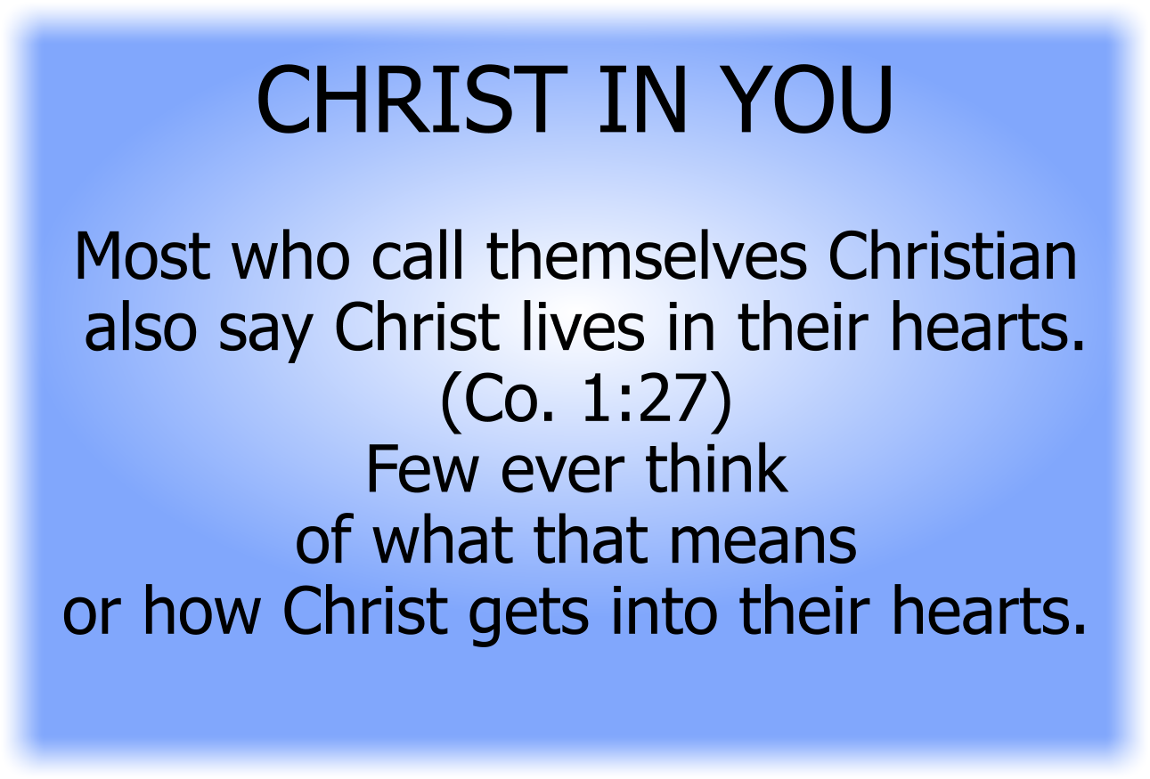 CHRIST IN YOU