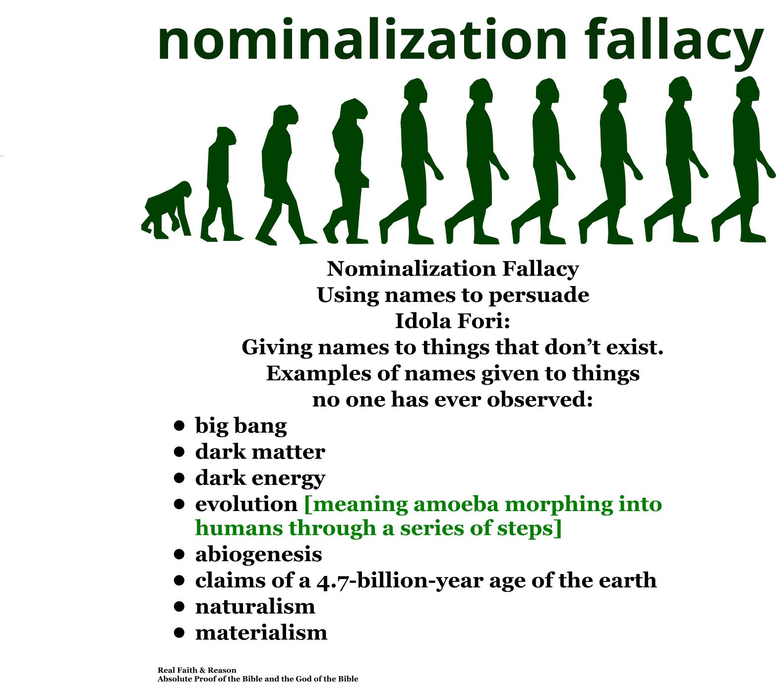 Nominalization Fallacy: using names to persuade.