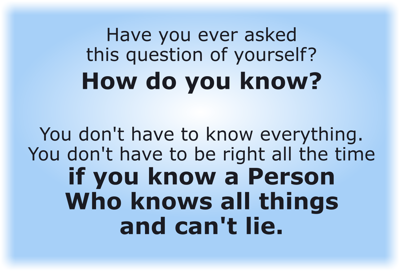How do you know?