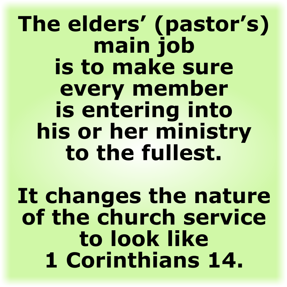 It changes the nature of the church service