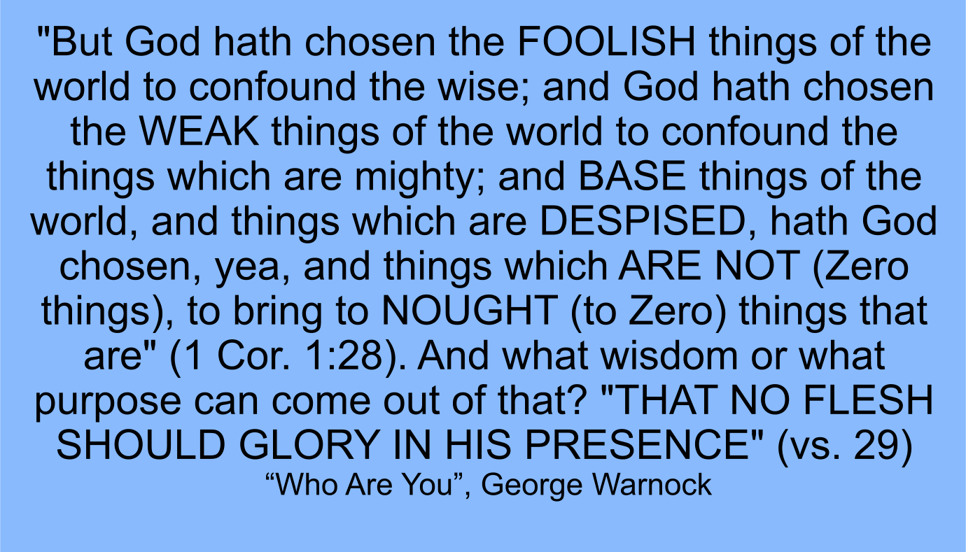 THAT NO FLESH SHOULD GLORY IN HIS PRESENCE