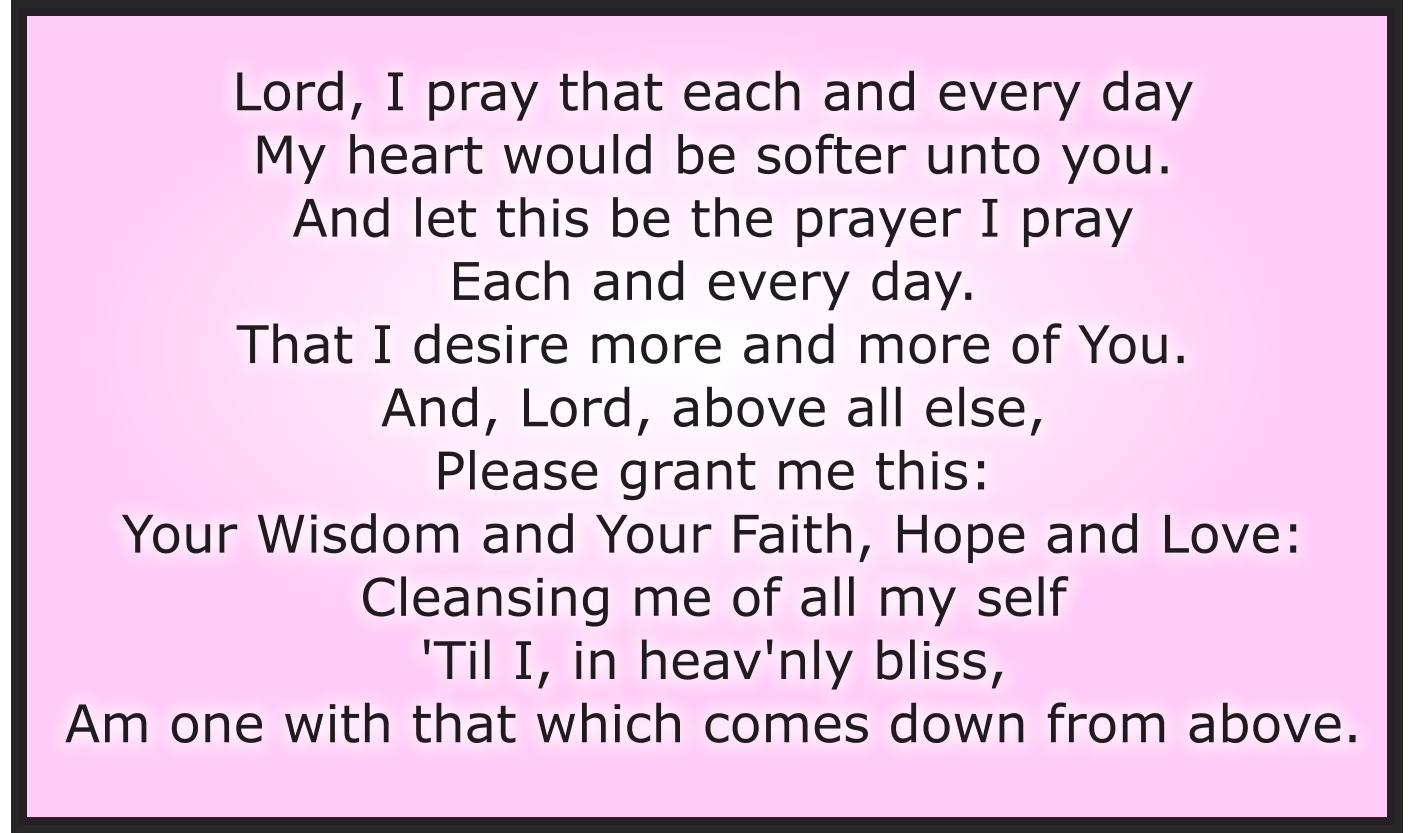Cleansing me of all my self
