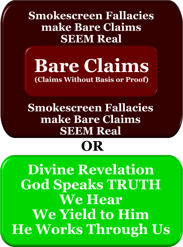 Smokescreen fallacies make bare claims seem real.