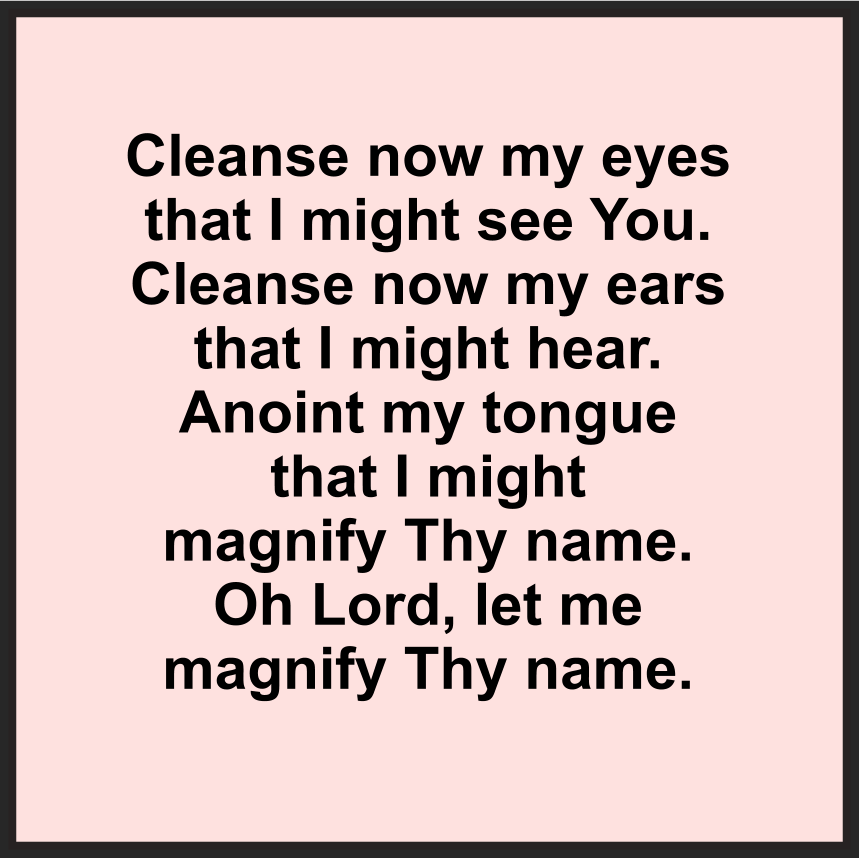 LET ME MAGNIFY THY NAME