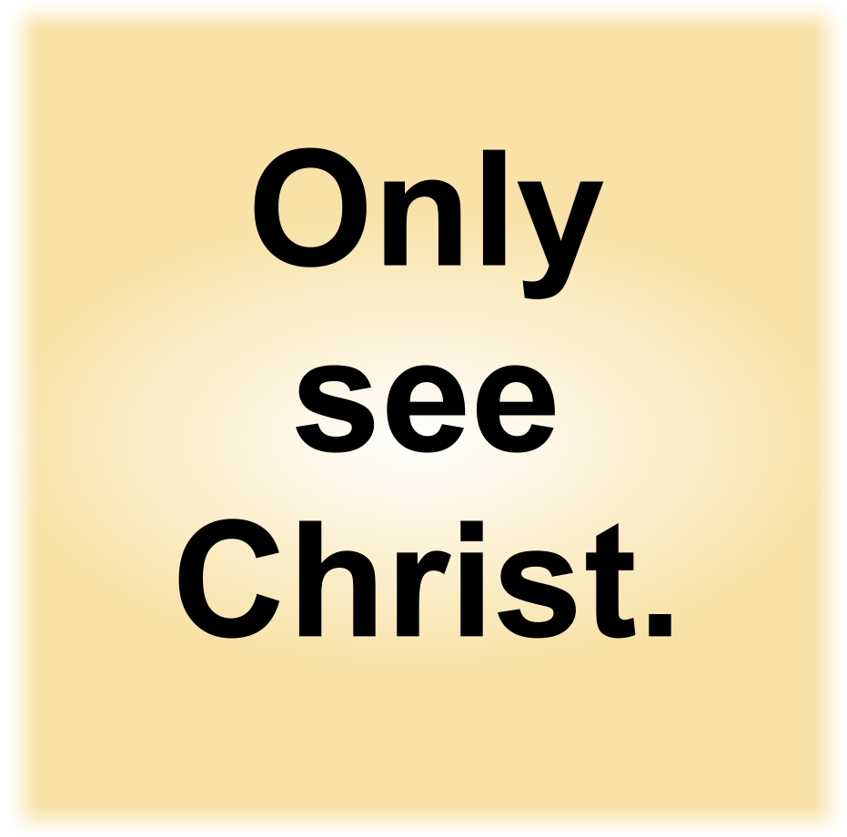 ONLY SEE CHRIST