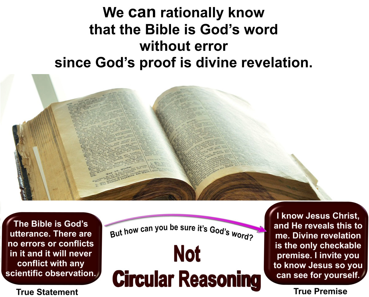 We can rationally know the Bible is God’s word without error since God’s proof is divine revelation.