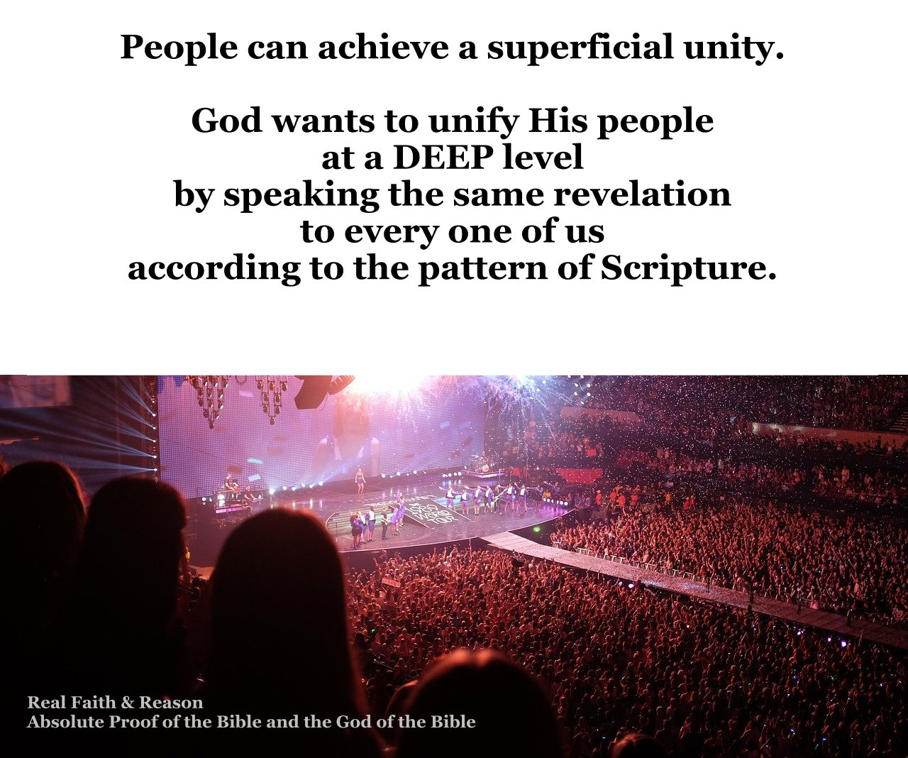 God wants to unify His people at a deep level.