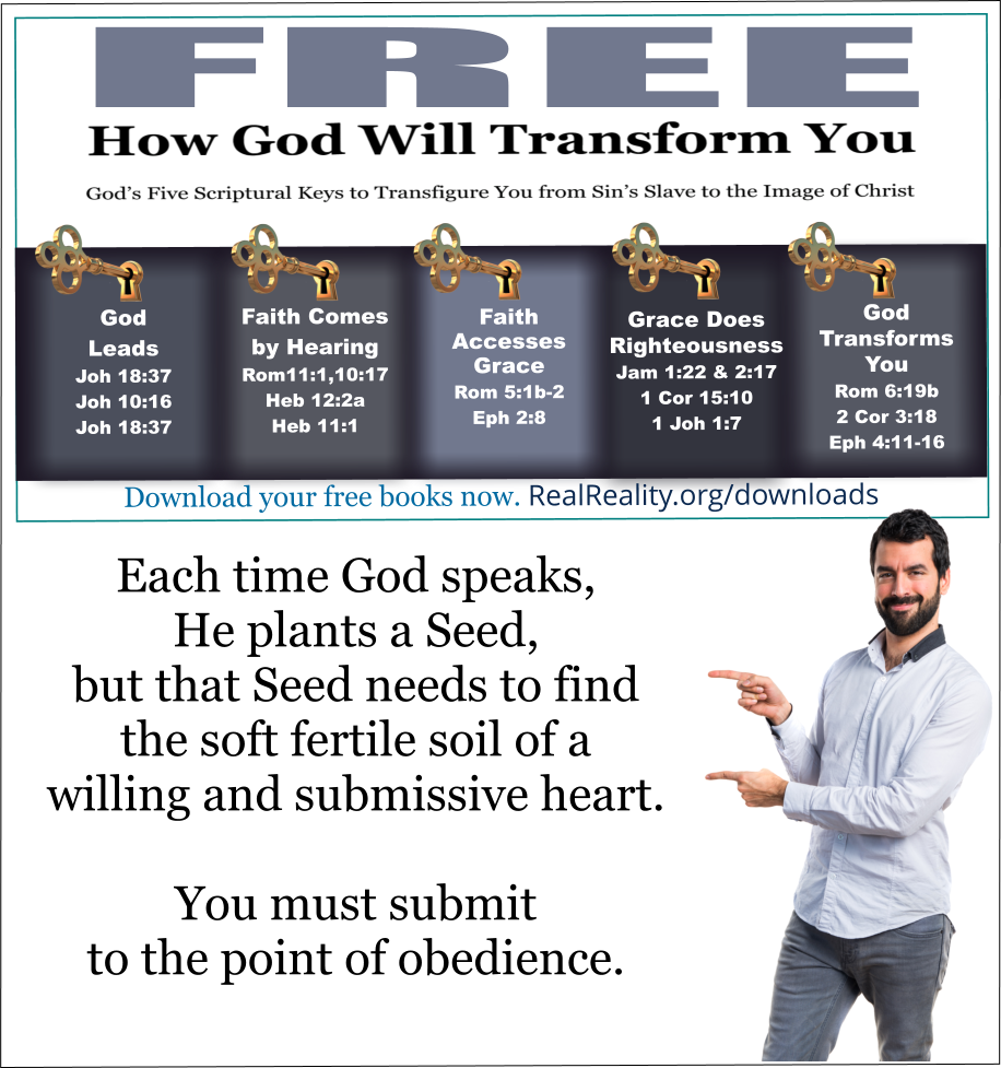 Each time God speaks, He plants a Seed, but that Seed needs to find the soft fertile soil of a willing and submissive heart. You must submit to the point of obedience.