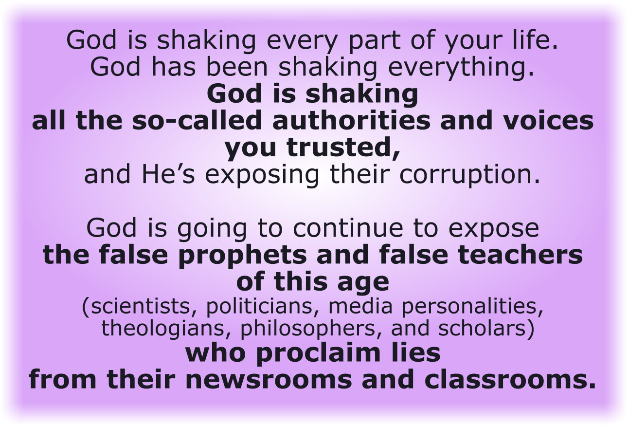You see the newsrooms and universities falling from their high perches as God shakes their trees.