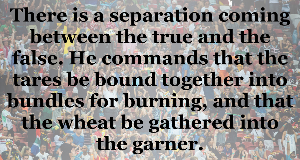 There is a separation between the true and the false.