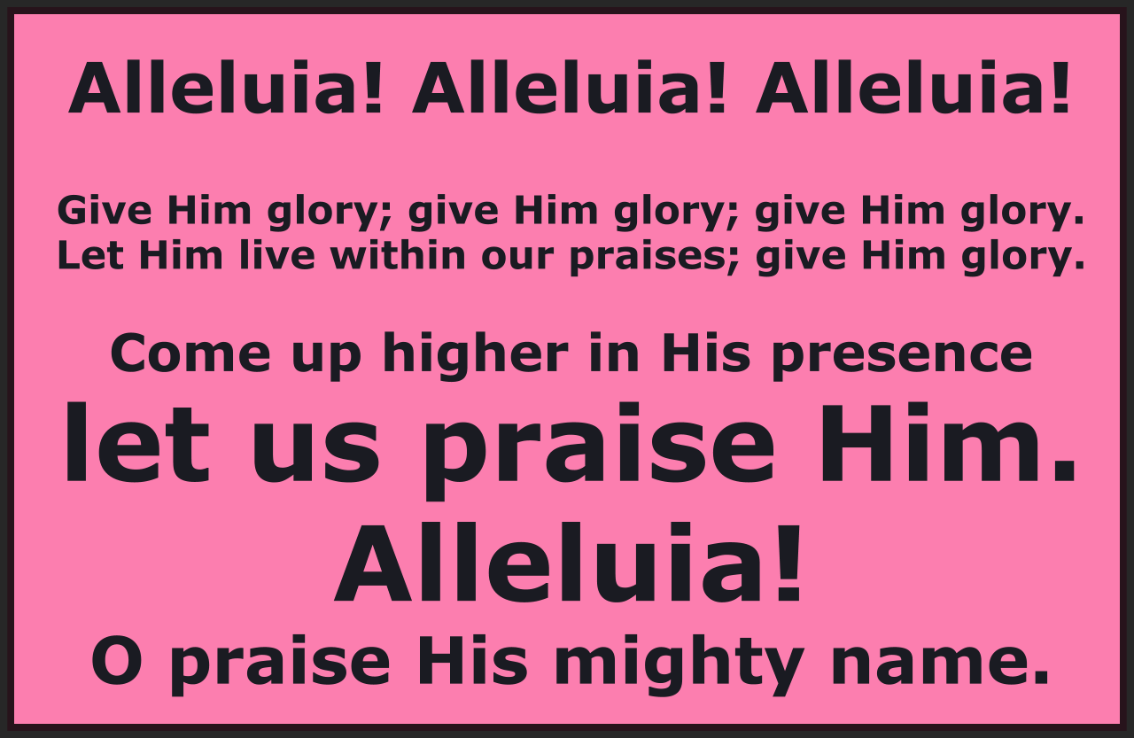 Alleluia! Alleluia! Alleluia!