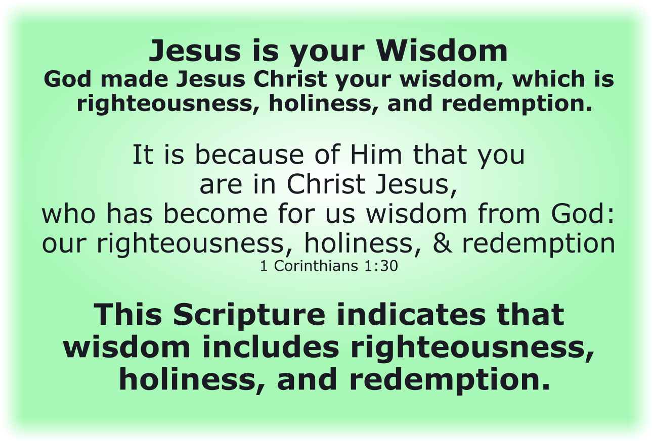 Jesus is your Wisdom