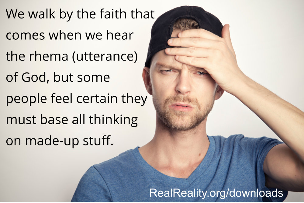 We walk by faith that comes when we hear the rhema of God. 