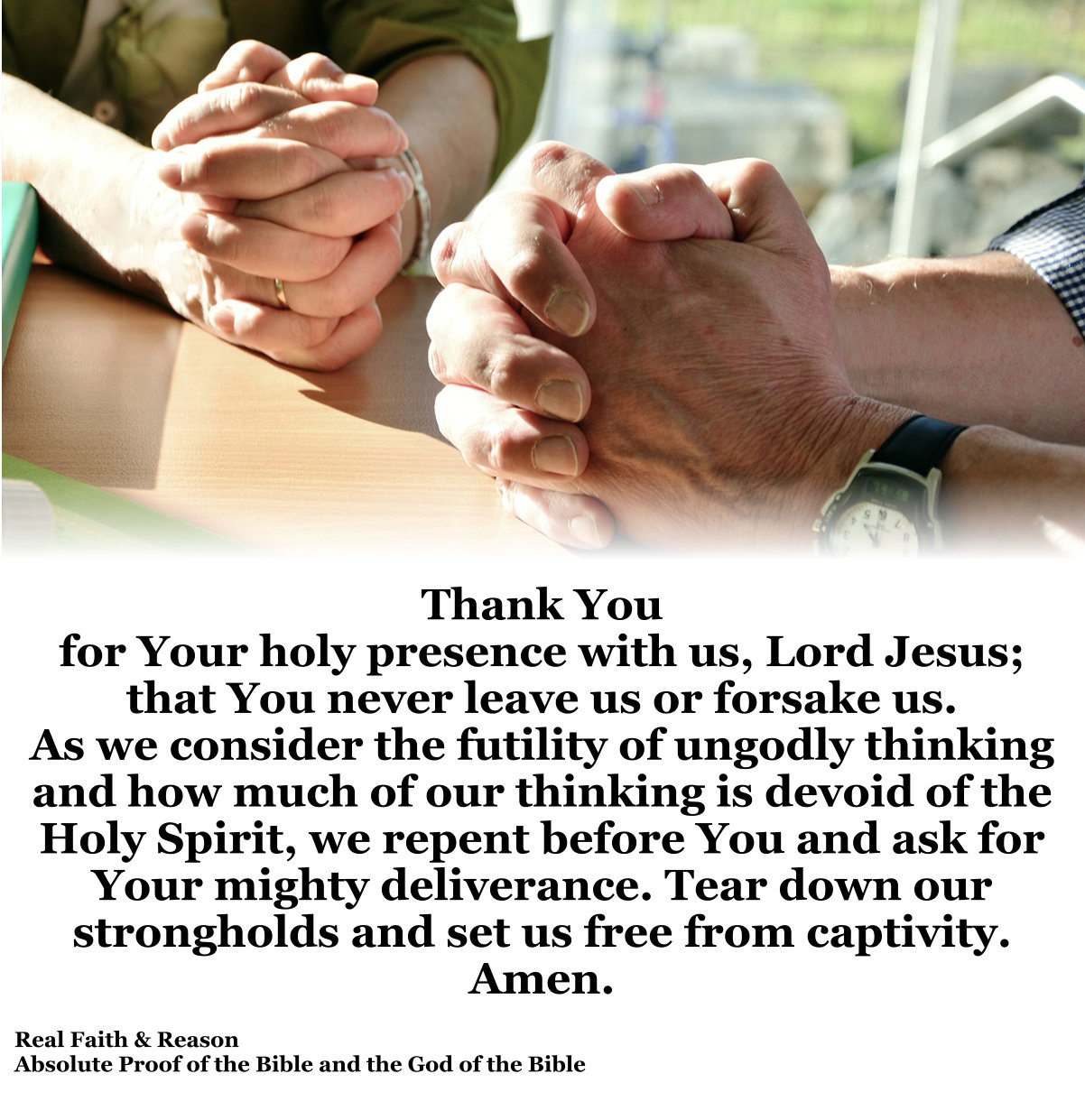 Thank you, Lord Jesus, for Your holy presence. 