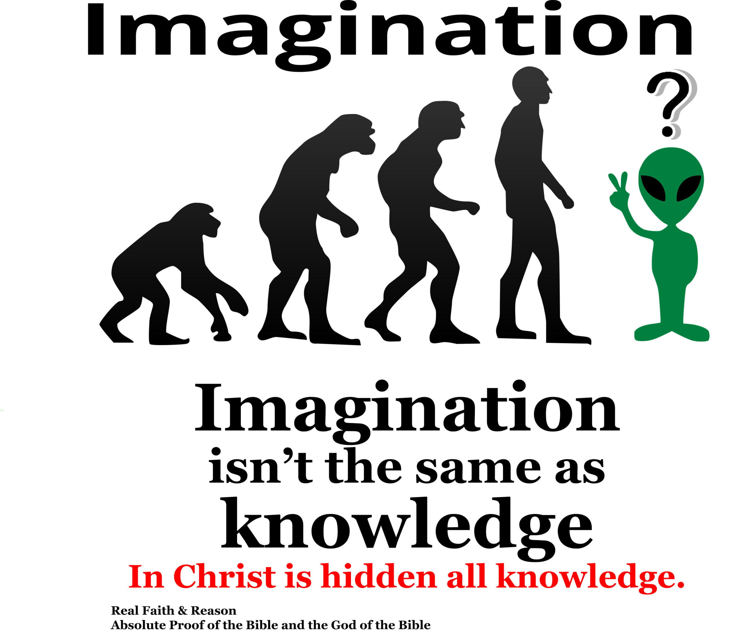 Imagination isn’t the same as knowledge. In Christ is ALL knowledge.
