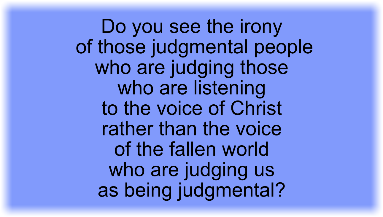 Do you see the irony?