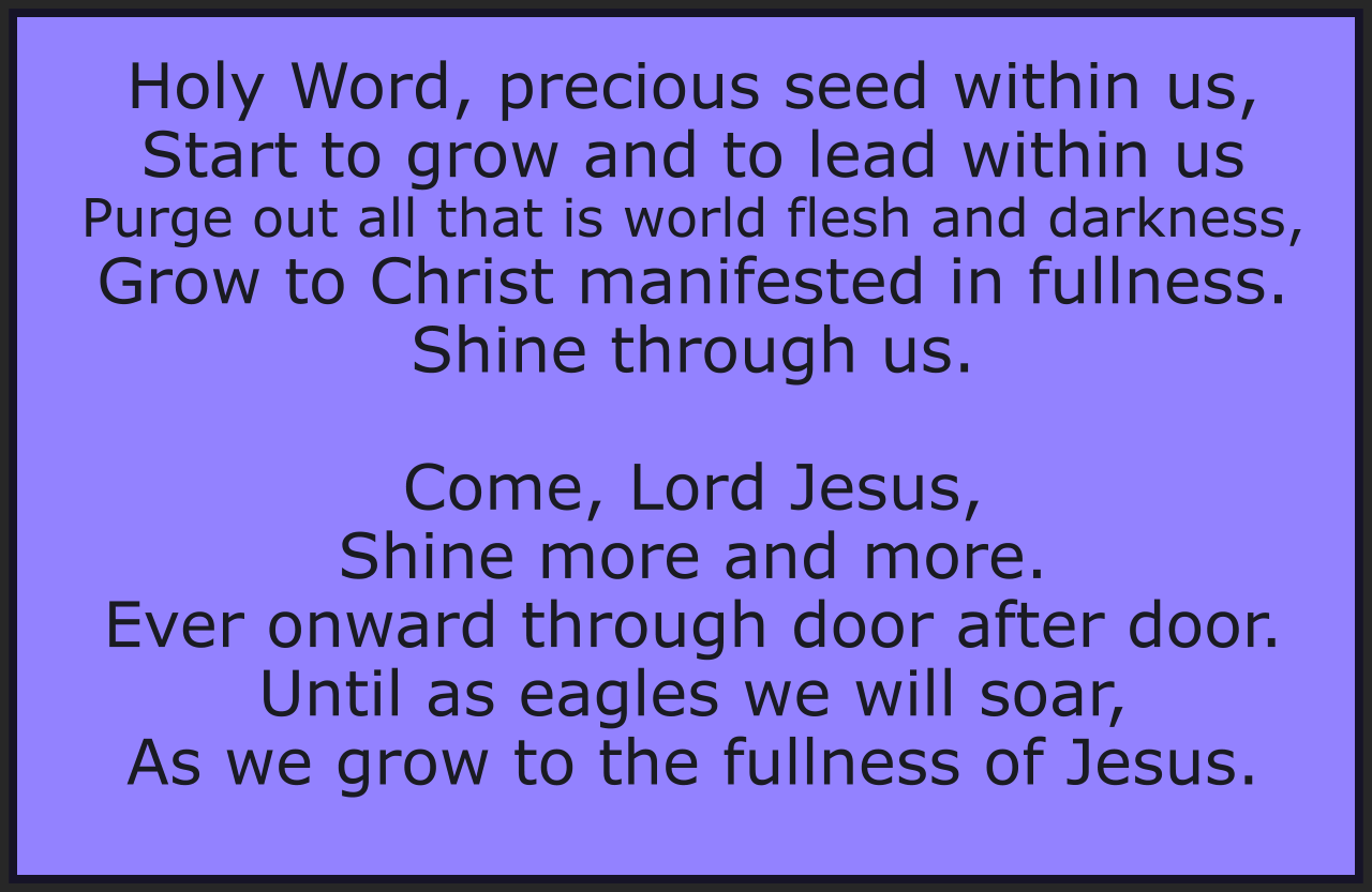 COME, LORD JESUS, SHINE MORE AND MORE  