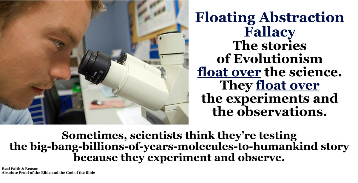 Floating Abstraction Fallacy: The stories of evolutionism float over science.