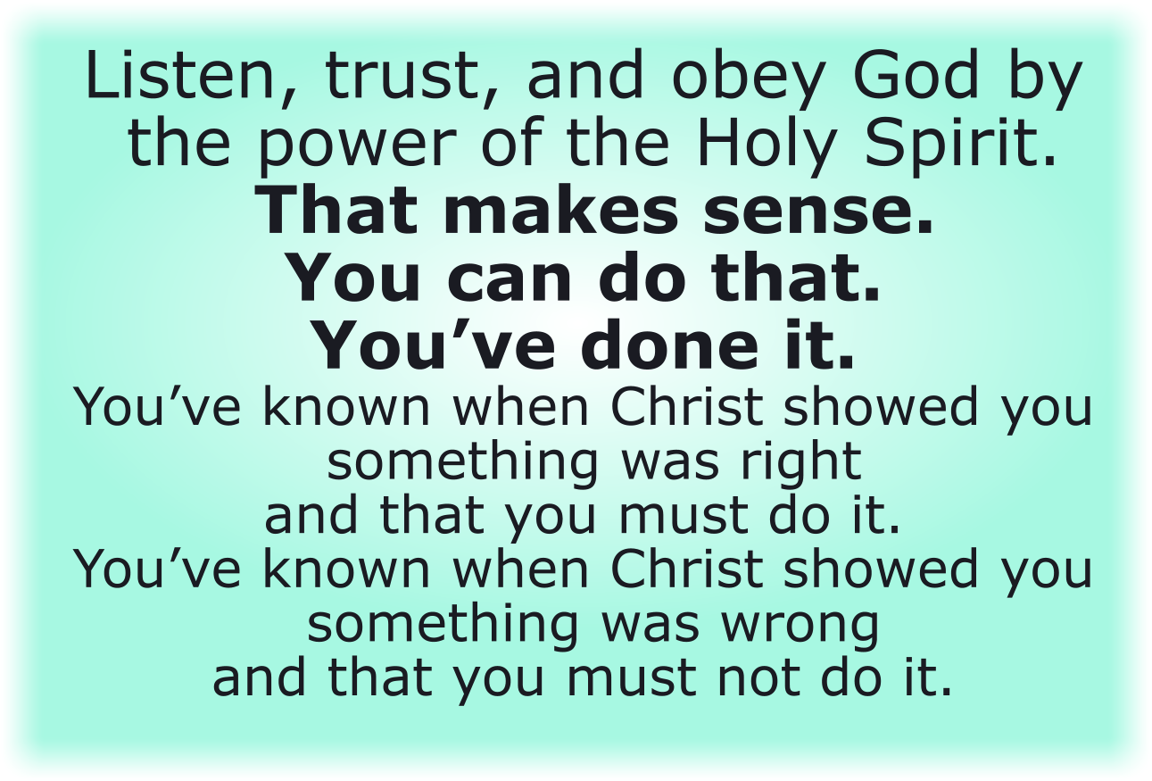 You need to depend on the Holy Spirit alone.