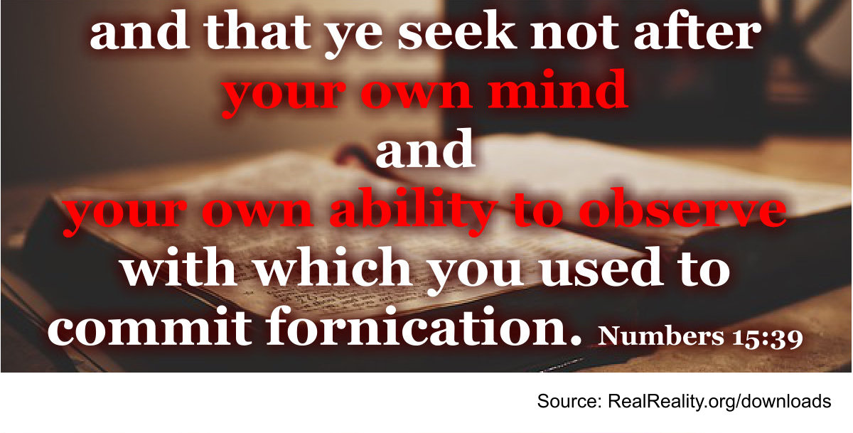 And the you seek not after your own mind and your own ability to observe with which you used to commit fornication