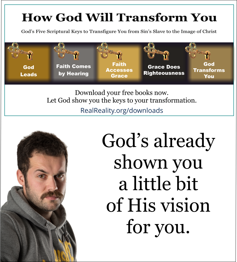 God’s already shown you a little bit of His vision for you. 
(Quote from https://realreality.org/downloads/how-god-will-transform-you/)
