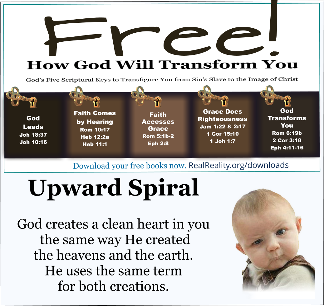 God creates a clean heart in you the same way He created the heavens and the earth. He speaks.